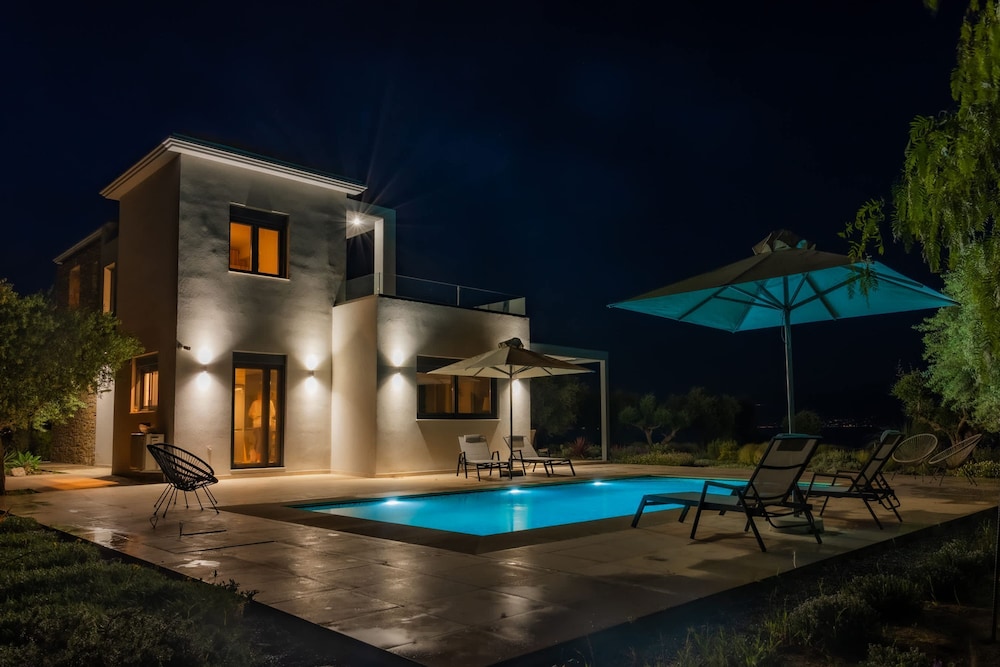 Oceanfront Villa Elaia Private Pool Panoramic Views