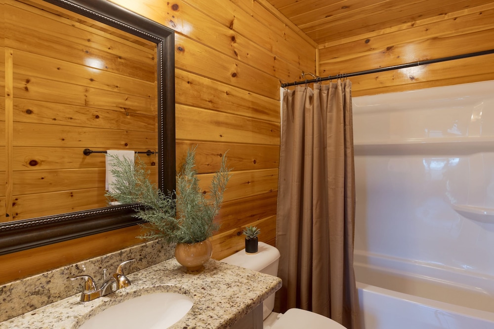 A View for All Seasons Luxe Smoky Mountain Cabin With Hot Tubs Game Room