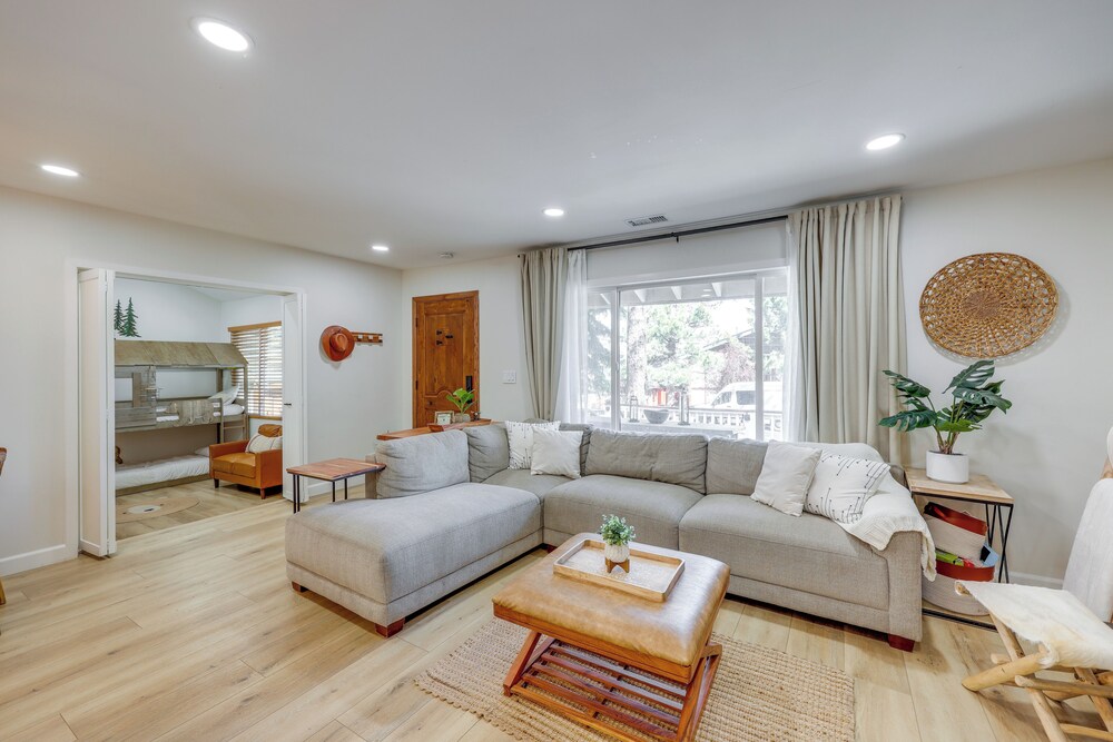 Walk to Big Bear Marina: Modern Home w/ Hot Tub!