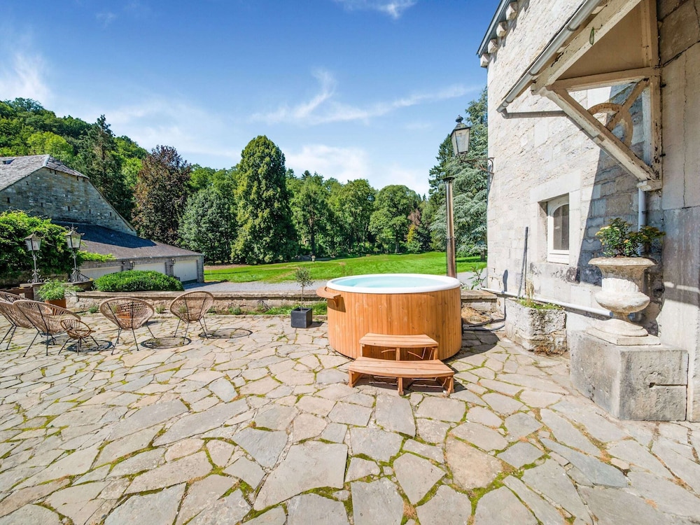 Castle in Ferrieres With Pond Garden