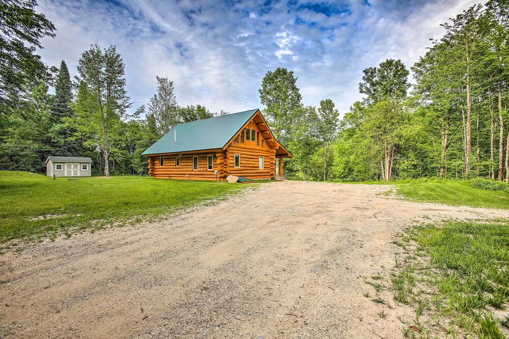 Custom Log Cabin w/ Deck & 45 Acres By Pine River! view 3