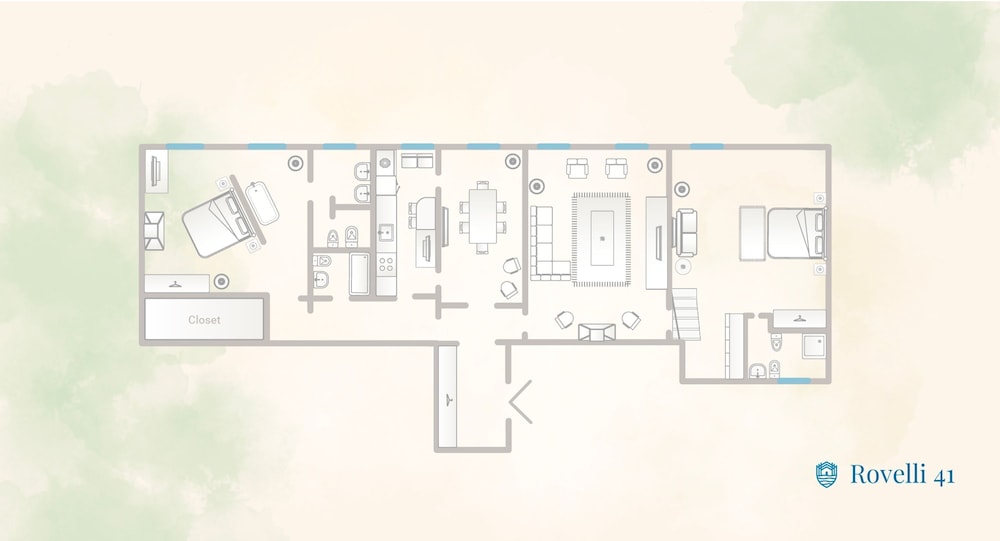 Rovelli 41 in Como With 2 Bedrooms and 3 Bathrooms