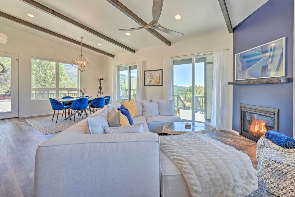 Luxe Pine Escape w/ Mtn Views  Gas Fire Pit! - Property Image 21