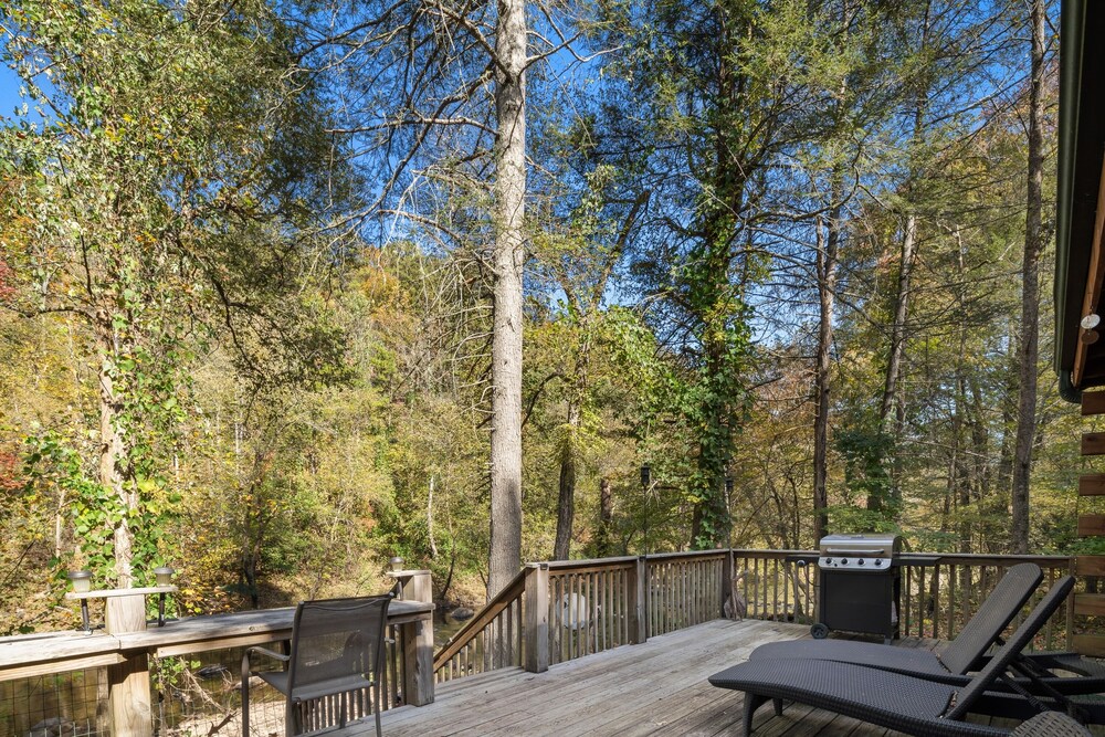 Waterfront~log Cabin On The Broad River In Lake Lure 2 Bedroom Cabin by RedAwning view 4