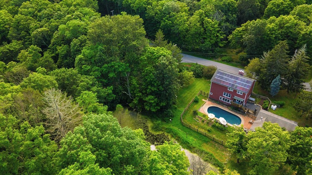 Historic Barn Retreat w/ Pool & Pond Views Longview Pond Lodge by Avantstay
