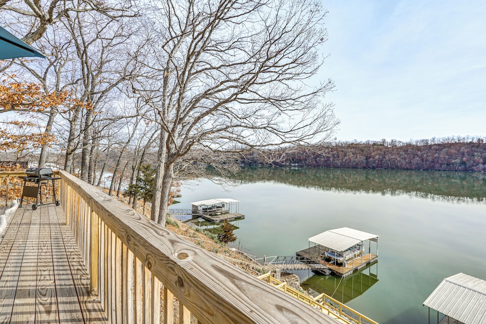 Private Dock & Decks: Lakefront Retreat in Stover!