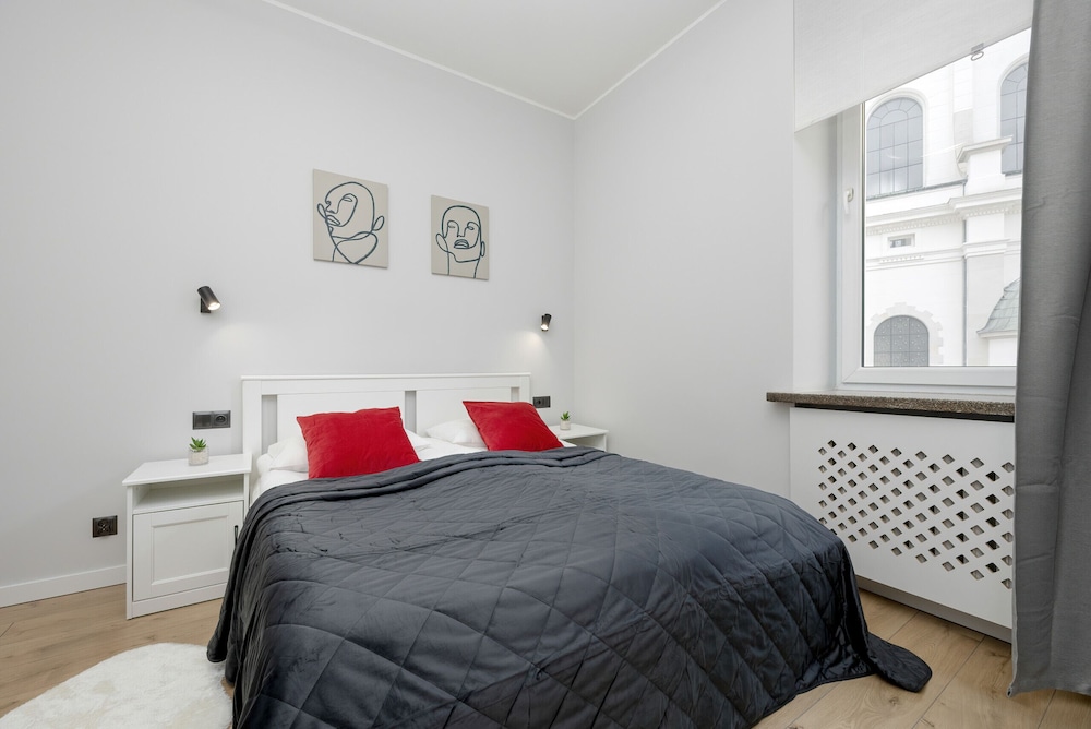 Grey and Red Apartment by Renters view 2