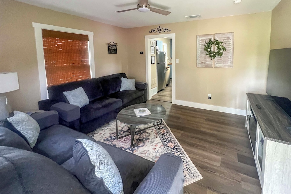 Near Waterloo Lake: Restored 1930s Home w/ Yard