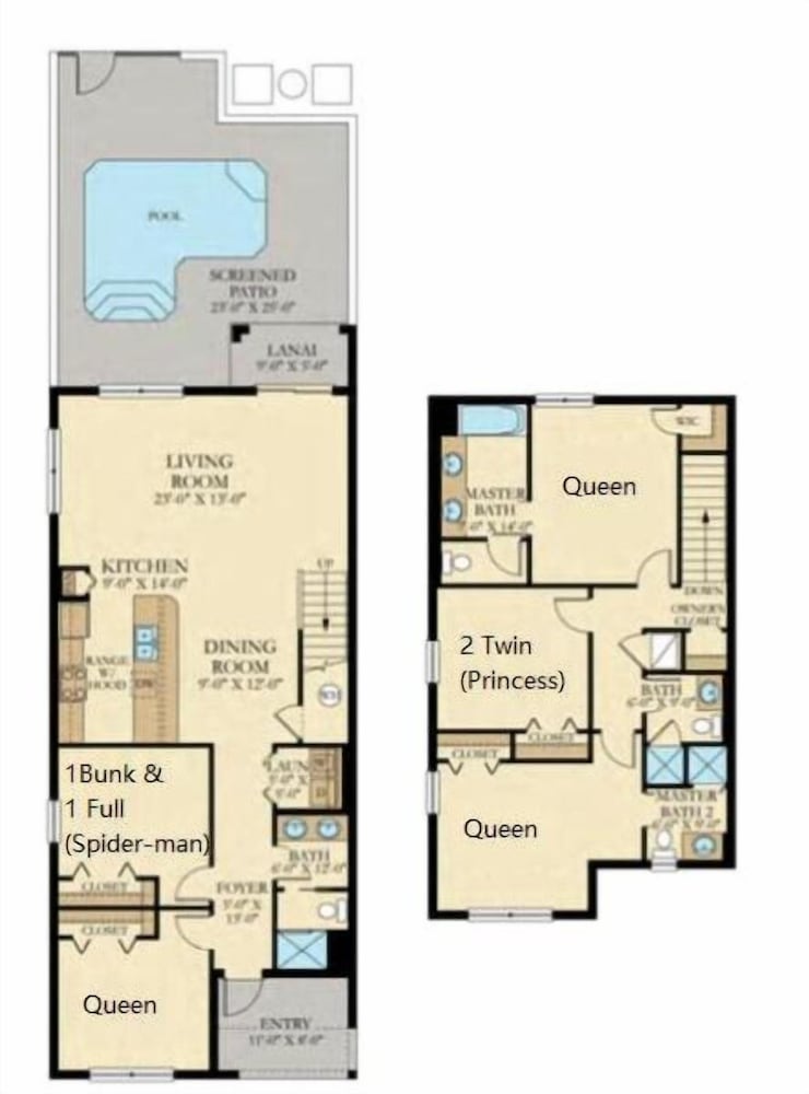 1152 KS - Champions Bliss: 5-bed Marvel, Princess