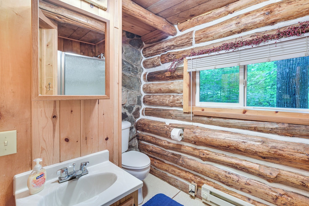 Authentic Log Cabin w/ Private Pond in Glidden