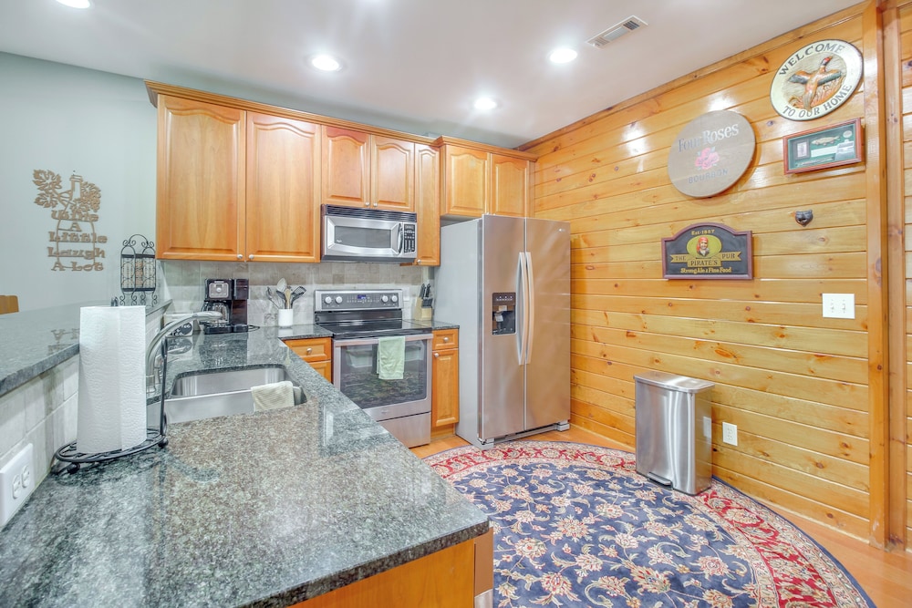 Game Room & Fire Pit: Riverfront Home in Ellijay!