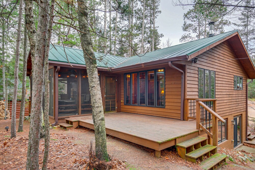 Lakefront Eagle River Cabin w/ Fire Pit & Porch view 3