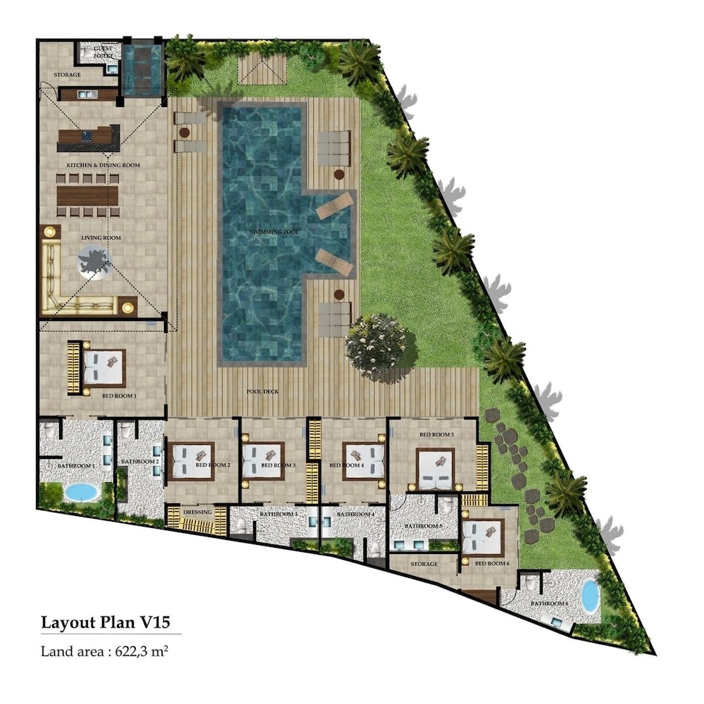 Splendid 6BR Villa, Just 400m to the Shoreline