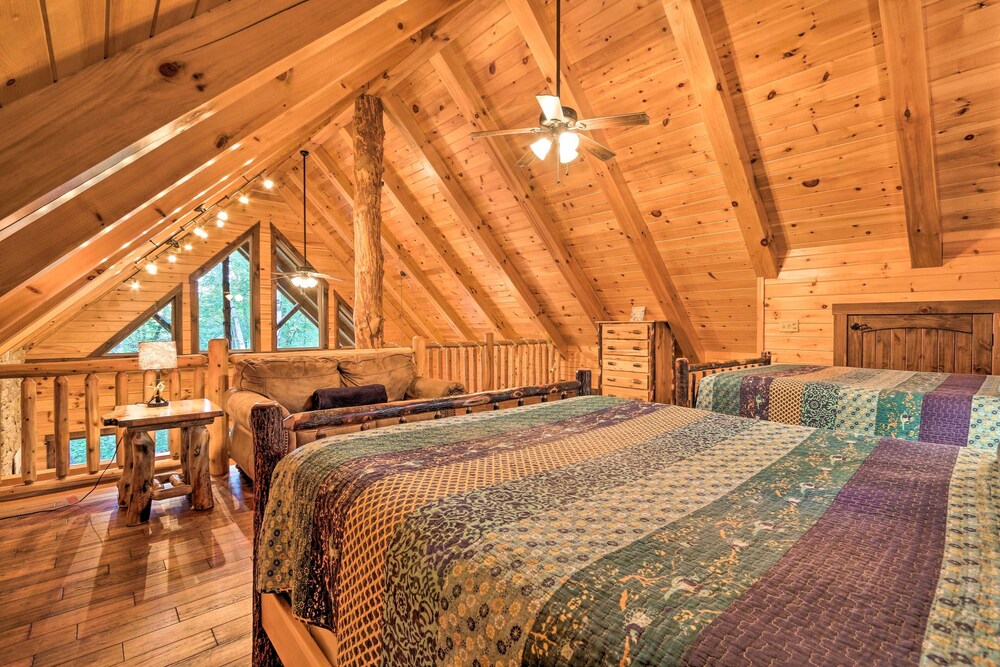 'serenity Now' Cabin w/ Fire Pit + Game Room! view 3