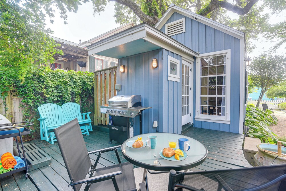 Walk to Beach: Galveston Home w/ Hot Tub