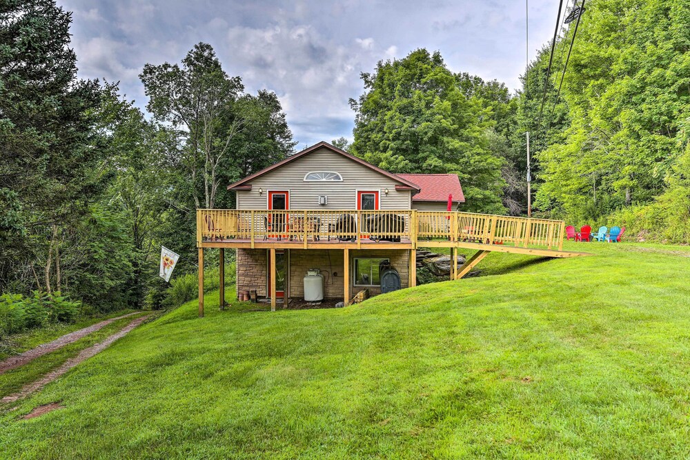 Bright Tucked-away Cabin w/ Furnished Deck + Grill view 4