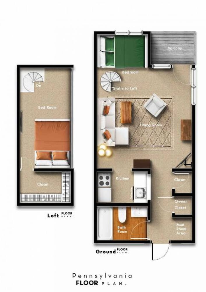 Top 3rd Floor Loft Resort Access No Elevator