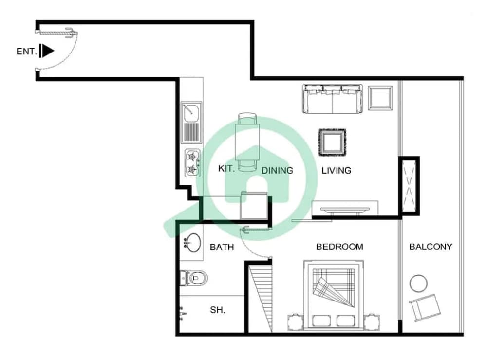 Modern 1-bed With Partial Sea Marina View
