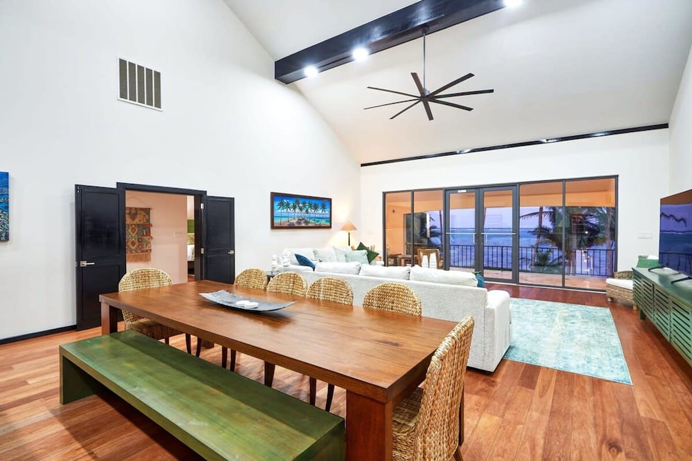 Beachfront Villa With Long Private Pier and Pool