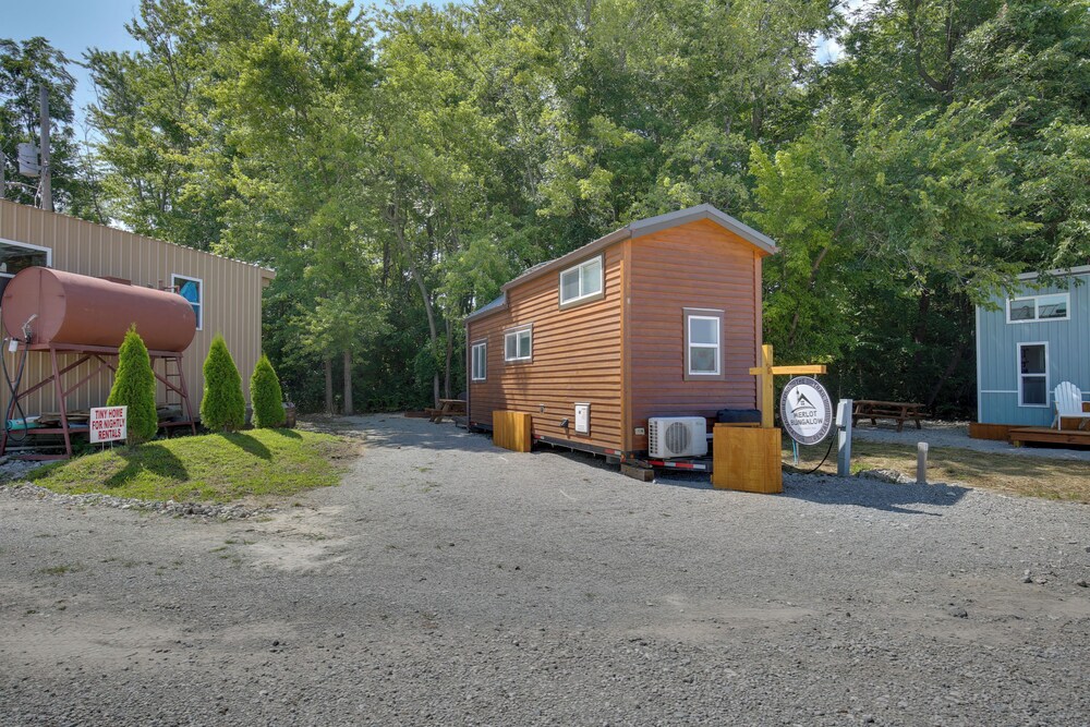 The Merlot Bungalow Defiance Tiny Home on Trail