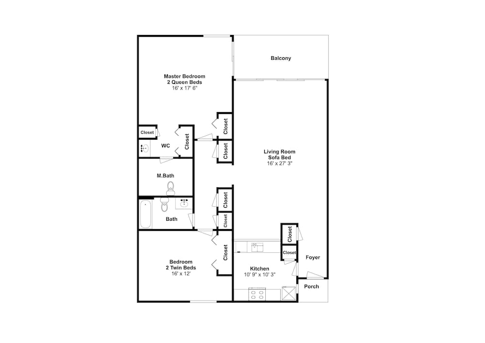 Brigadune 2c 2 Bedroom Condo