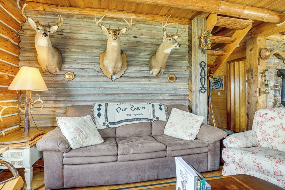 Log Cabin w/ Pond & Trail Access in Almond!