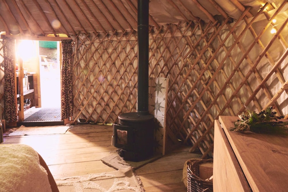 Mushroom Yurt set in 4 Acres of Woodland and Lakes view 4