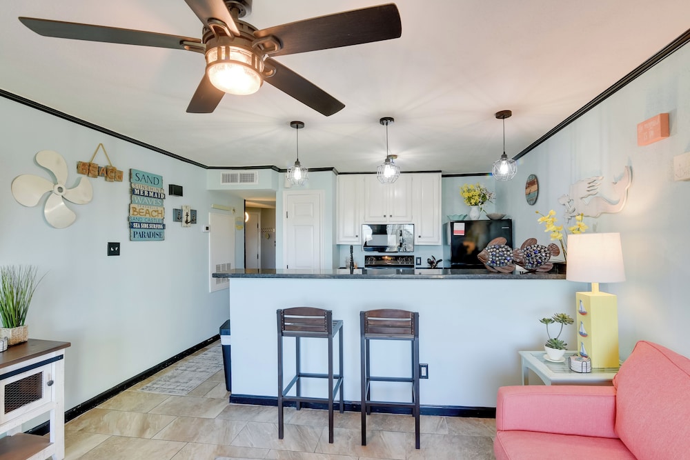 Across From Beach: Resort-style Galveston Condo