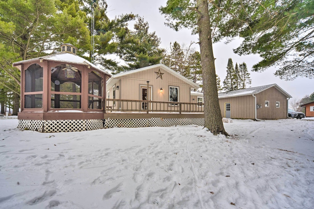 Lakefront Chetek Haven: Dock, Screened Gazebo view 5