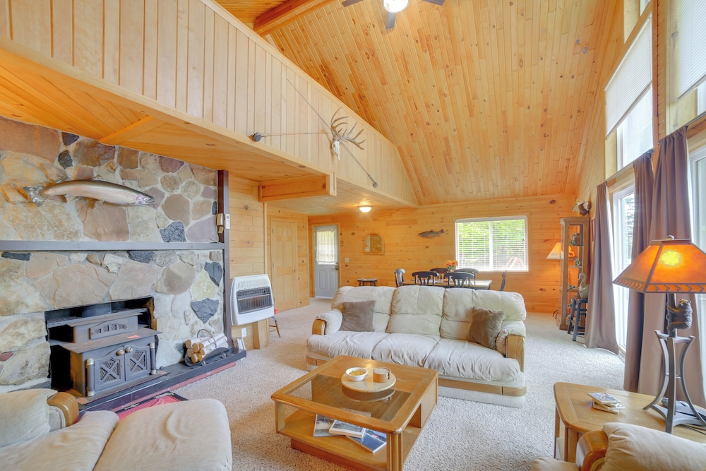 Ski, Ice Fish & Snowmobile: Getaway w/ Deck!