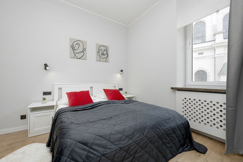 Grey and Red Apartment by Renters view 5