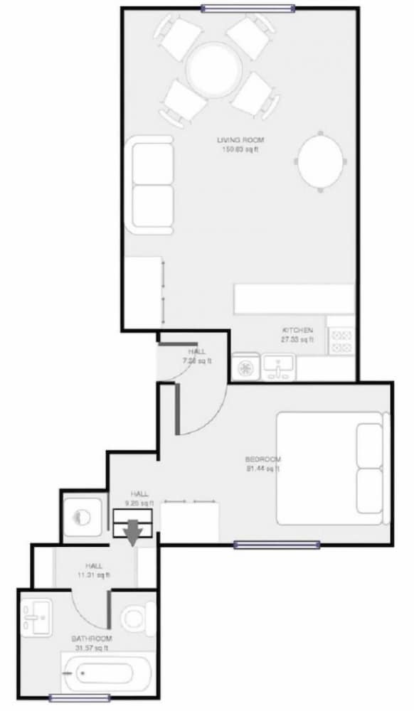 The Hummingbird Distinctive Kensington 1-bed Flat