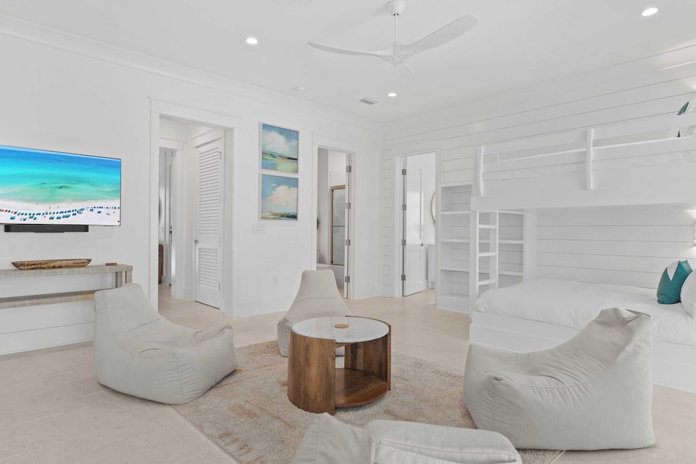 Sleeps 24 Beach Retreat w/ Pool, Rooftop Deck, Steps to Inlet Beach & Near Rosemary, Alys, Seacrest Dining & Shops The Palm 30A by Avantstay