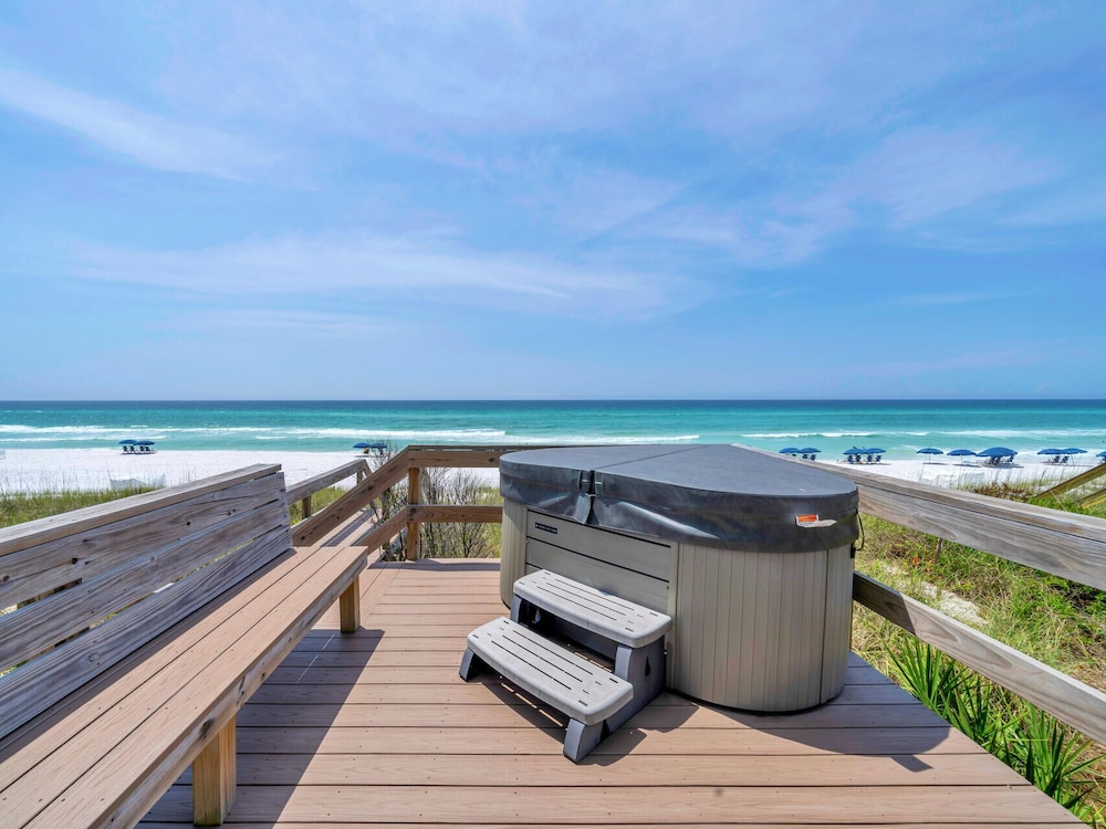 4BR Beachfront Home With Hot tub & Private Beach Access!