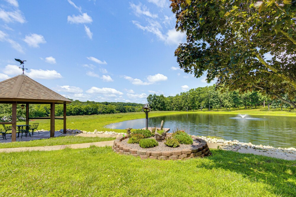 Pool, Lake & Patio: Sweeping De Soto Estate