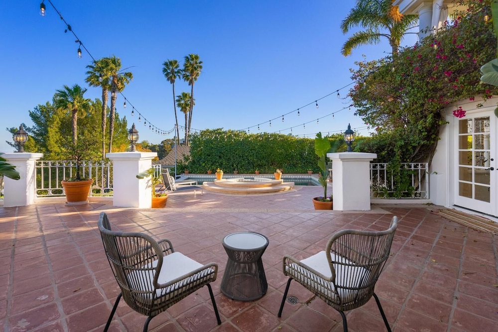 Stradella Spanish - Contemporary Mediterranean Estate w/ Resort-style Yard