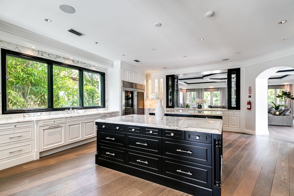 Waterfront Mansion With Game Room Gym Media Room and Guest House