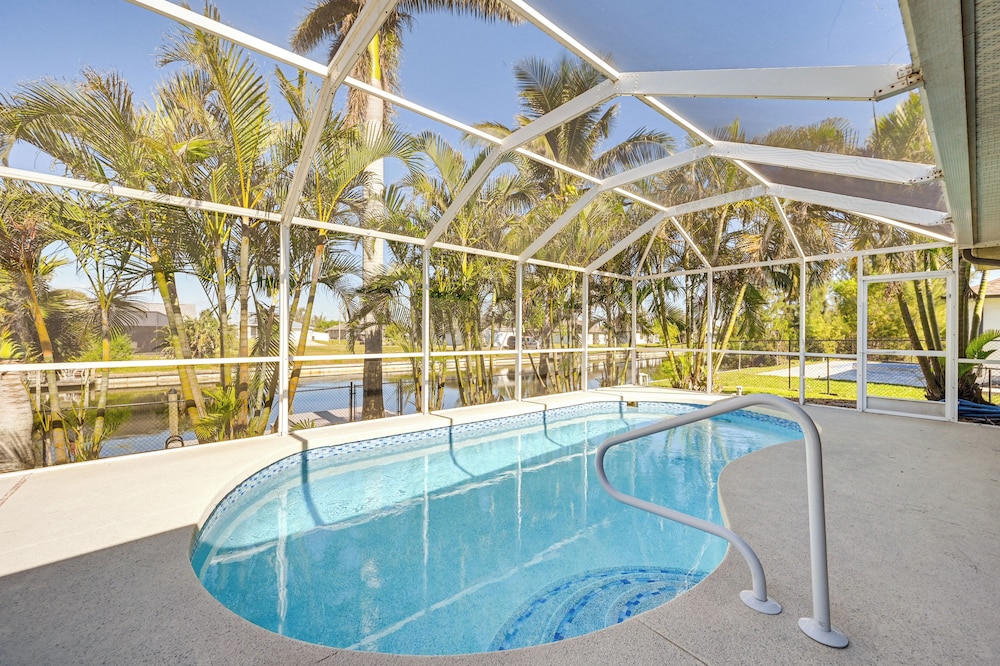 Patio, Dock + Canal Access: Cape Coral Home!