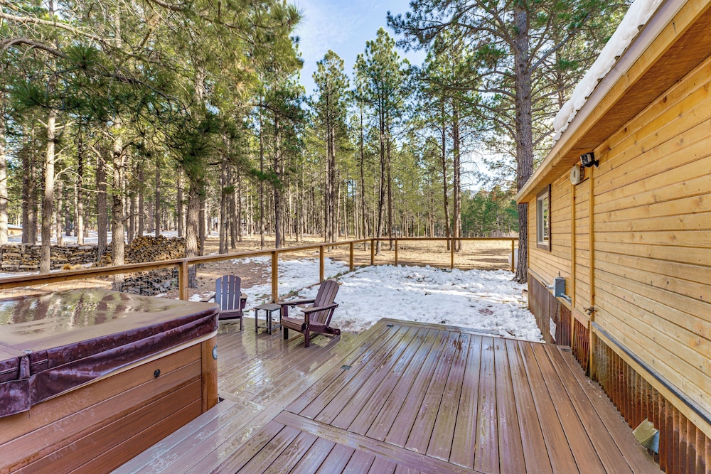 Hot Tub + Fireplace: Cozy Angel Fire A-frame Cabin