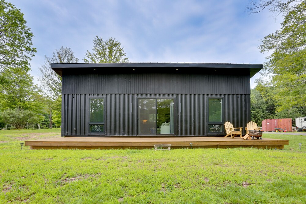 Lakefront Catskills Container Home: Private Lake view 2