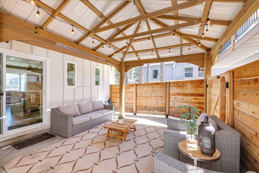 Walk to Big Bear Marina: Modern Home w/ Hot Tub!