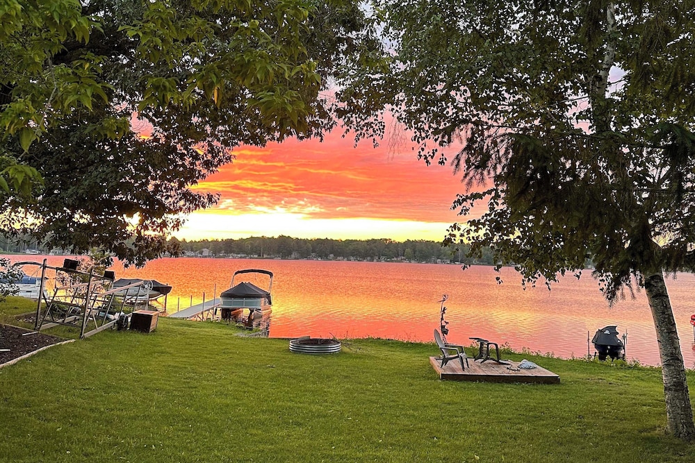 Deck & Scenic Views: Lakefront Cottage in Hale!
