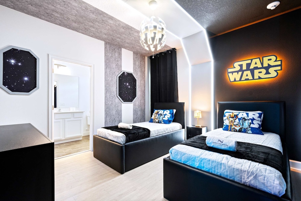 Themed Kids' Rooms, Pool & Game Loft Near Disney