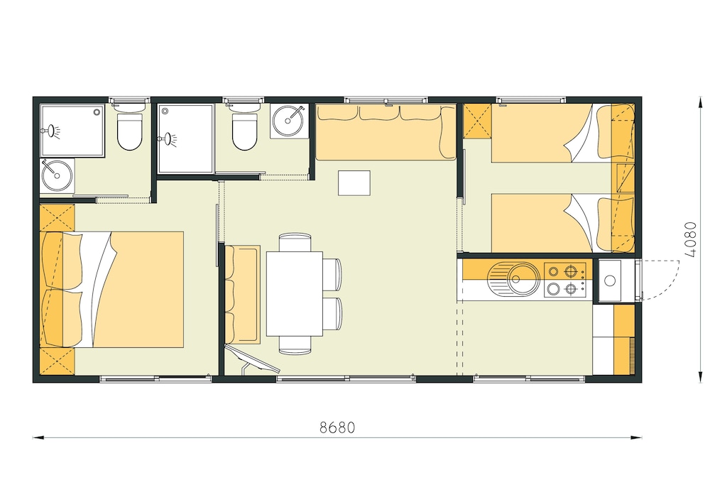 Mediteran kamp Mobile Homes in Camping Lanterna view 3