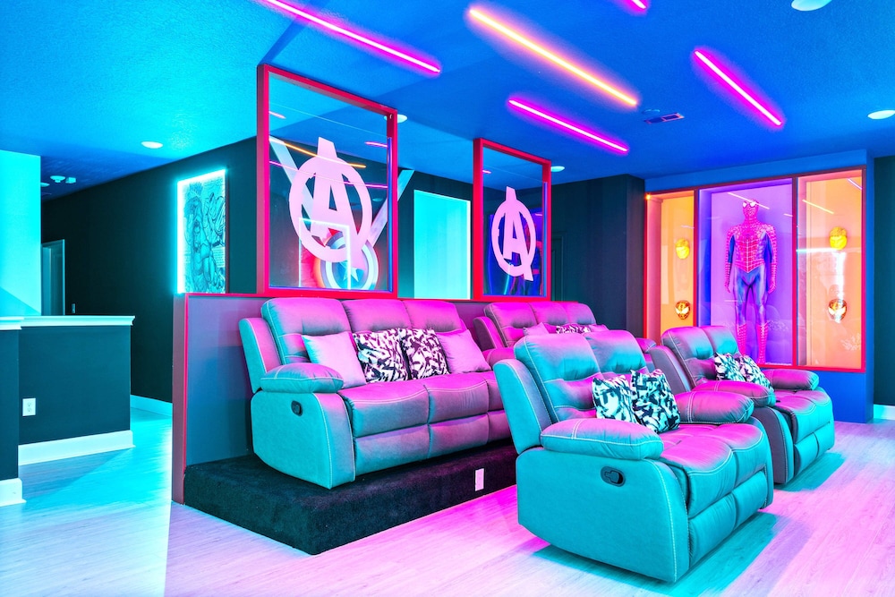 Themed Kids' Rooms, Pool & Game Loft Near Disney