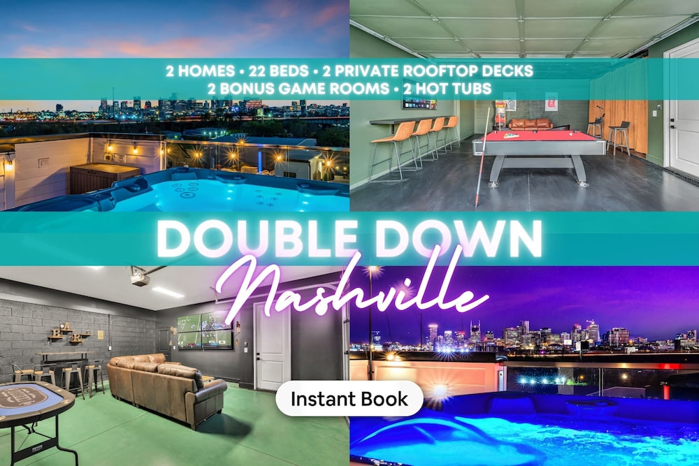 2 Hot Tubs Karaoke Game Room Downtown Nashville