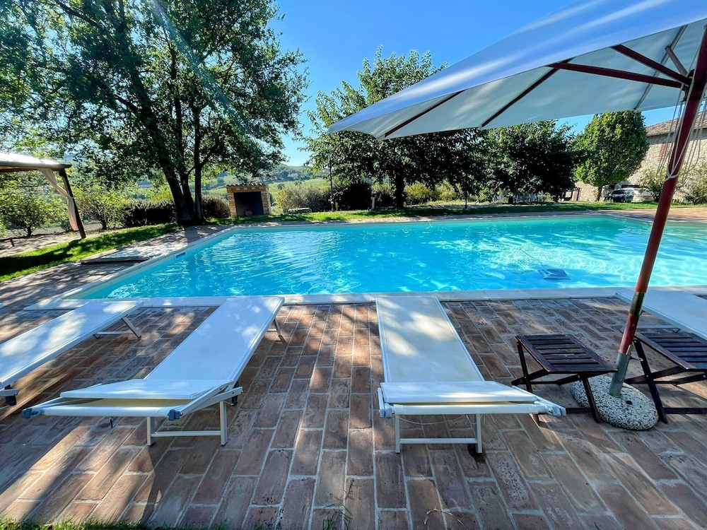 Detached Villa With Games Room, Pool, and Panoramic Views in San Damiano