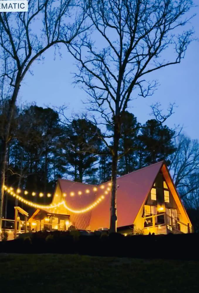 A-frame Retreat on Private Pond