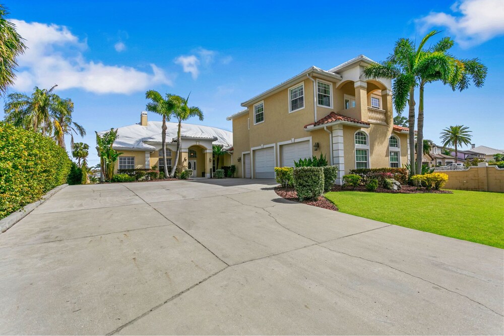 Waterfront Pool Pickleball Court Game Room