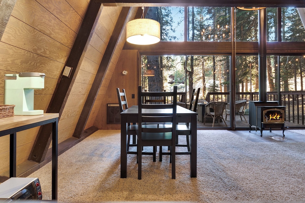 A Frame Hideaway | Floor to Ceiling Windows in the Pines